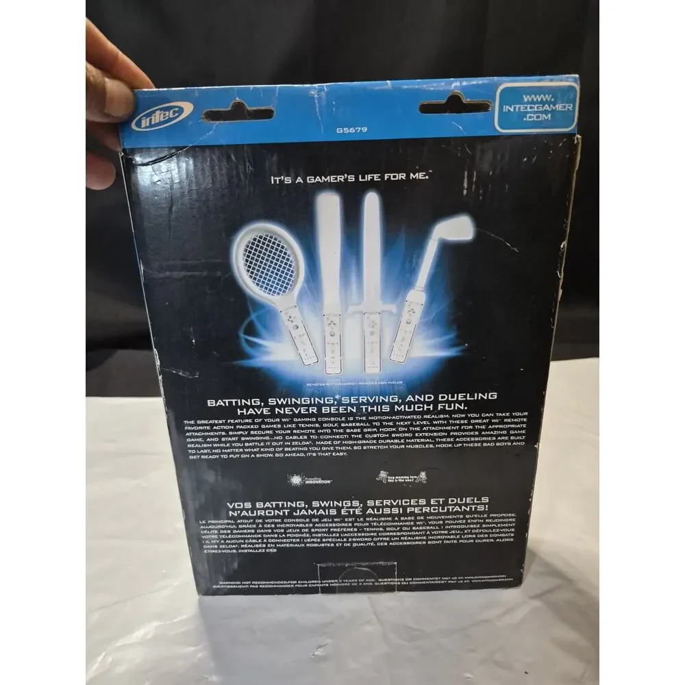 Intec Ultimate Action Pack, Nintendo Wii Sports~Tennis Baseball Golf And Sword